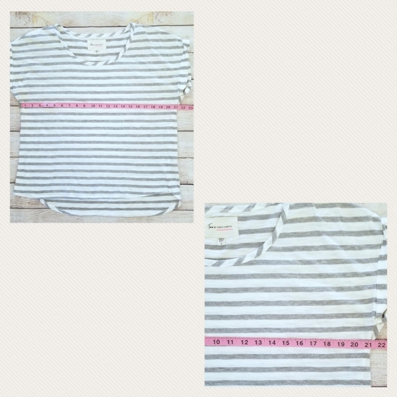 Sz M Two by Vince Camuto Rolled Sleeve Top - Picture 7 of 8